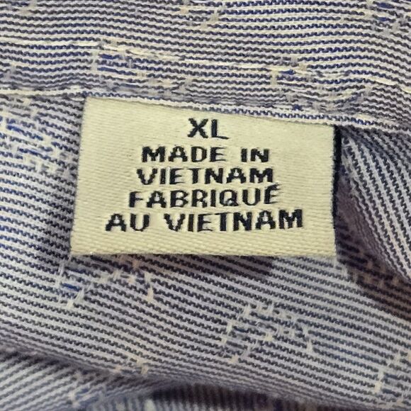 James Campbell XL Mens Shirt Blue Short Sleeve Cotton Casual Button Up - Picture 7 of 12